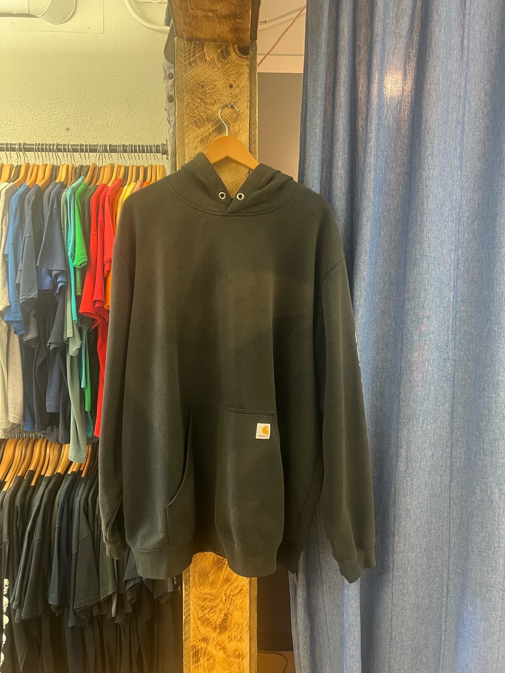 Vintage Carharrt Sun-faded Black Hoodie